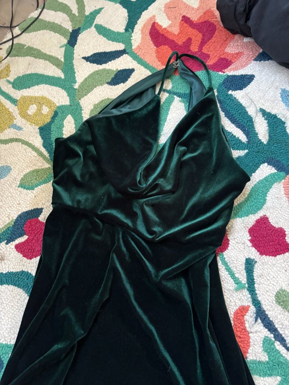 Jenny Yoo - Emerald Velvet Halter Maxi Dress - Bridesmaid Holiday - Size 8